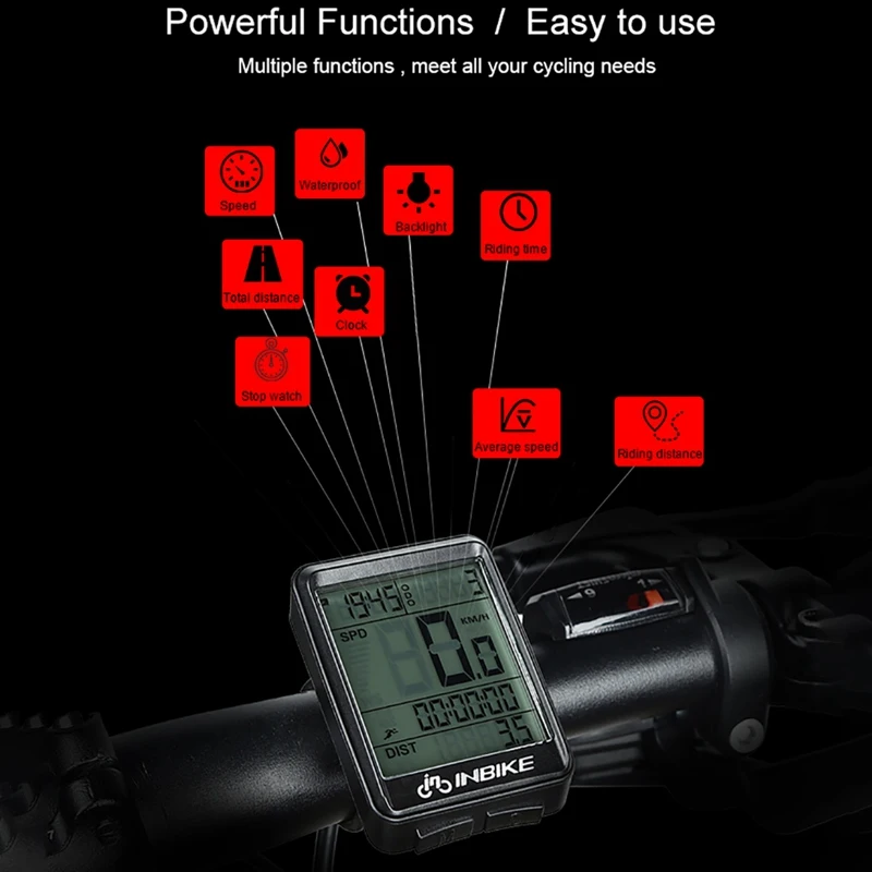 Беспроводной Велосипедный компьютер Водонепроницаемость горный велосипед мотоцикл Спидометр Секундомер одометр