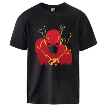

The Flash Superhero Tshirts Man Summer Casual Loose Top 2020 Hot Sell Super Hero Hip Hop T shirts Male Cotton Sportswear T shirt