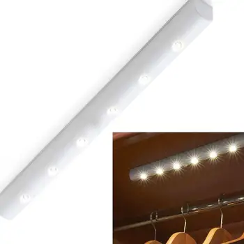 

Wireless Body Motion Sensor 6 LED Wall Night Light Modern Lamp White Lighting