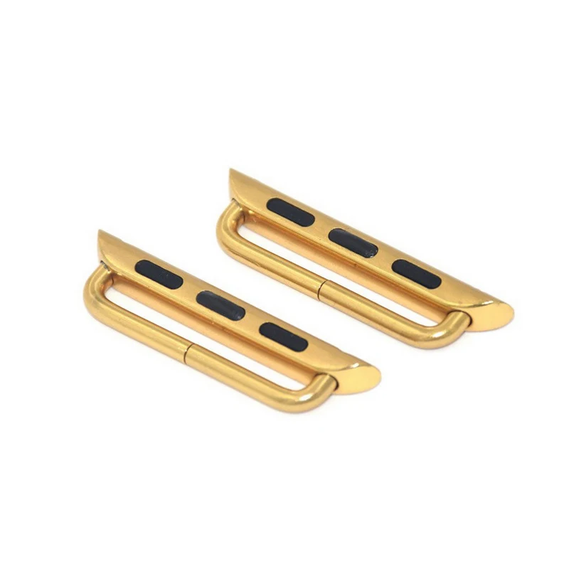 gold Разъем адаптера для Apple Watch band series 5 4 3 2 1 iwatch ремешок 42mm38mm 44mm40mm из нержавеющей стали застежка адаптер разъем - Цвет ремешка: gold