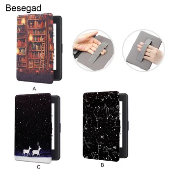 

Besegad E-Book Protective Case Cover Shell Protector with Hand Strap Holder Auto Sleep Wake for Amazon Kindle Paperwhite 1 2 3
