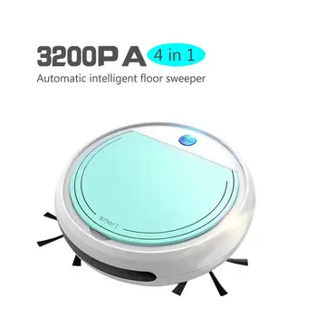

3200pa Smart Robot Vacuum Cleaner USB 4 in 1 Auto Rechargeable Smart Sweeping Dry Wet Mop UV Sterilizer Strong Suction Sweeper