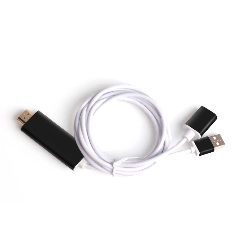 Black HD синхронизация экраны передачи кабель Цифровой HDMI медиа видео стример зеркалирование линии IOS/Android USB Женский и HDMI в - Цвет: Black