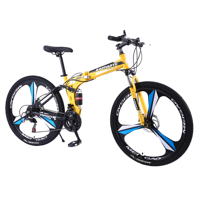 Flash Deal New 26inch bike 21 speed folding mountain bicycle Two-disc brake bicycle Spoke wheel/knife wheel mountain bicycle Adult bike 3