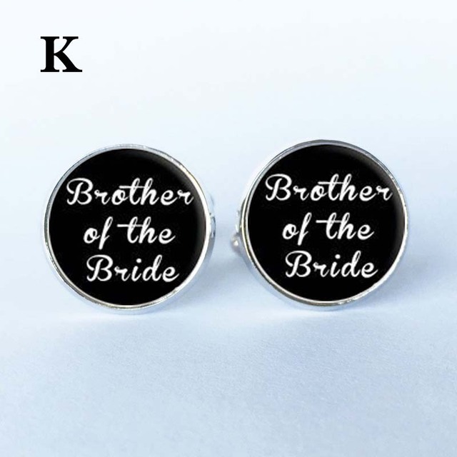 Round Black Cufflinks Clip Shirt Cuff Link Button Bride Best Man Groom Usher Father of the Groom Bride for Wedding Party