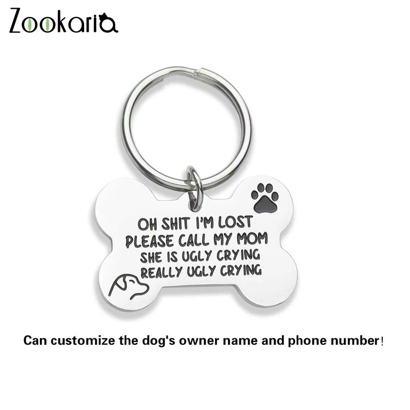 

Engraved Cat Dog Pet ID Tag Dog Anti-lost Collar Pet Charm Pet Name Pendant Bone Necklace Collar Puppy Cat Collar Accessory