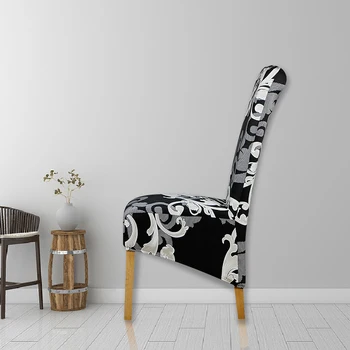 

Long Back Chair Cover XL Seat Big Covers Printed Large Back Chair Covers Hotel Party Banquet Housse De Chaise