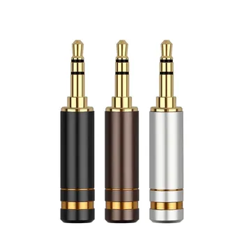 

5pcs 3.5mm Earphone plug 3 Polos Stereo Solder Headset Gold Plated DIY Headphone Jack 6.0mm Wire Hole Metal Audio Jacks Adapter