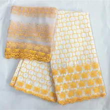 Нигерийские кружевные ткани новейший хлопок Базен riche getzner nouveau guinea парчовая ткань модные женские кружевные 5+ 2 ярдов/партия