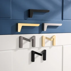 American Style Wardrobe Door Handle European Style Cabinet Door Handle Modern Minimalist Black Drawer Handle Cabinet Single Hole