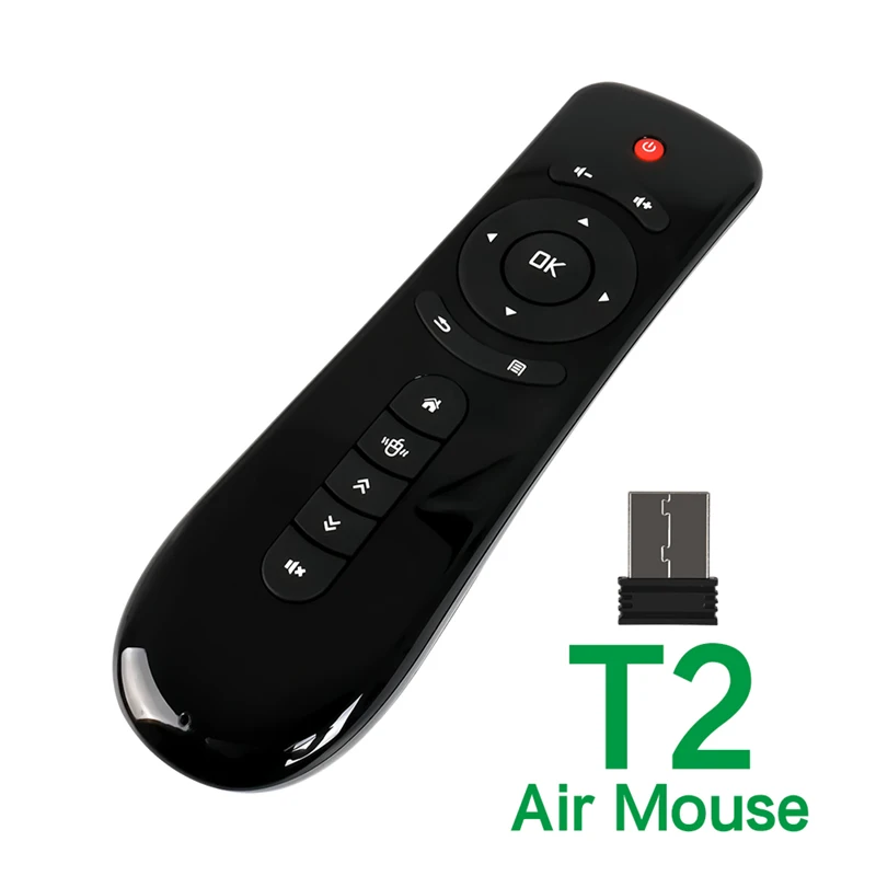 T2 Gyroscope Mini Fly Air Mouse 2.4GHz Wireless Keyboard Remote Control 3D Sense Motion Stick for Android Smart TV Box | Электроника