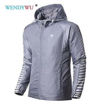 

2019 New Women/Men Sports Jacket Spring/Autumn Jacket Running Windbreaker Windproof Jogging Coat Striped Hoodies Outdoor Clothes