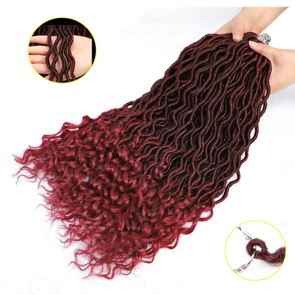 Aisi Hair Faux locs CURLY, вязанные крючком косички, Омбре, плетеные волосы, объемные, вязанные волосы, синтетические волосы для женщин и девушек