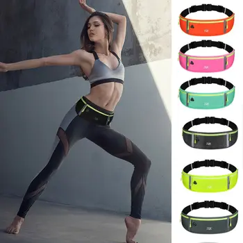 

Black Sports Waist Bag Men Belt Pack 2019 Fashion Women Portable Handbag Unisex Running Waist Bags Ladies Belly Pack Phone Pouch