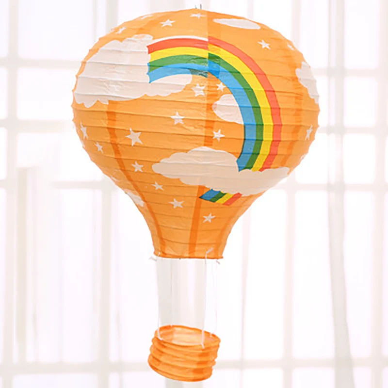 2Orange Rainbow Радуги и облака, рисунок праздничный украшения Бумага горячий воздух воздушный шар Детская вечерние украшение в виде слова Love Удобная пауза нарядные наручные часы - Цвет: 2Orange Rainbow