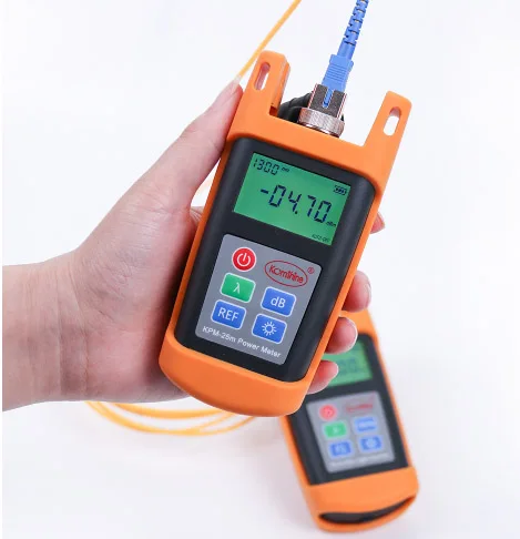

Fiber Optic Power Meter FTTH Fiber Optical Handheld Test Tool KPM-25M OPM Tester with SC Connector -70~+10 dBm