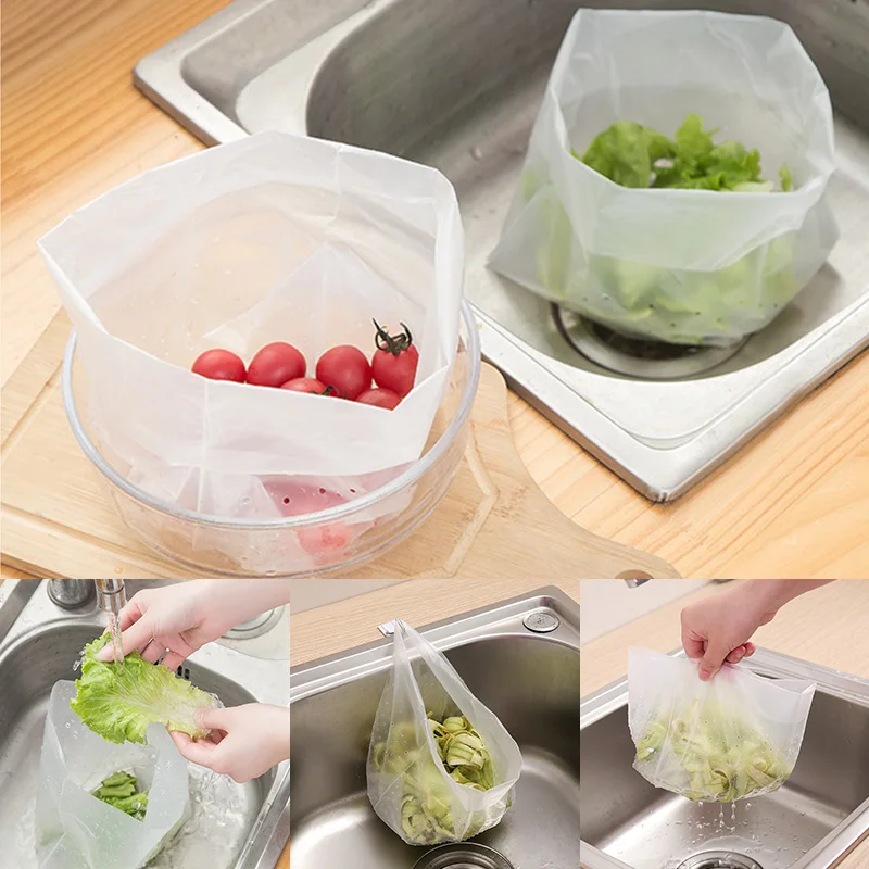 10Pcs/Pack Kitchen Sink Strainer Bag Trash Bags Small Hole Filter Bag