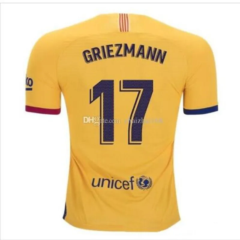 19 20 Barcaed Jersey взрослая футболка F. DE JONG GRIEZMANN MESSI SUAREZ ARTHUR COUTINHO VIDAL soccer jersey - Цвет: shirt