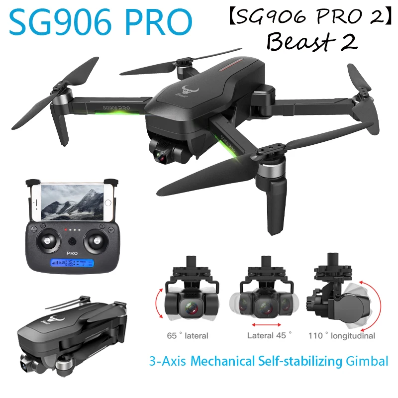 ZLL SG906 PRO 2 PRO2 RC Дрон с 4K камерой Профессиональный 5G WiFi 3-осевой антивибрационный