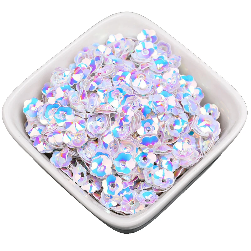 Sequins For Crafts Sequin Embroidery Accessories Sequin Sewing Accessories Sequins Accessories 1000pcs 6mm rose Flowers ab colors AAA grade shiny flatback Loose Sequins Paillettes Clothes Sewing Wedding DIY Craft pk