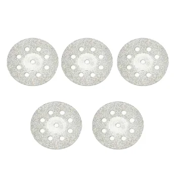 

5pcs 7/8" Diamond Cut-Off Wheel Set For Rotary Tool Mandrel Rock Lapidary For Construction Home Renovation