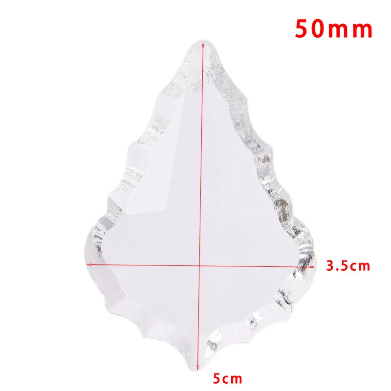 50mm 1pcs Clear Chandelier Glass Crystals Lamp Prisms Parts Hanging Drops Pendants Lighting Accessories - Цвет: 50mm