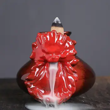 

Dragon Backflow Incense Burner Smoke Waterfall Incense Burner Holder Ceramic Censer Smell Aromatic Home Office Incense Road