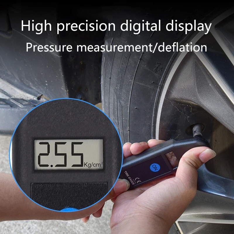 

Tire Pressure Gauge Digital Tire Tester 200PSI LCD Display Air Pressure Manometer Coupler for Car Truck Motorcycle