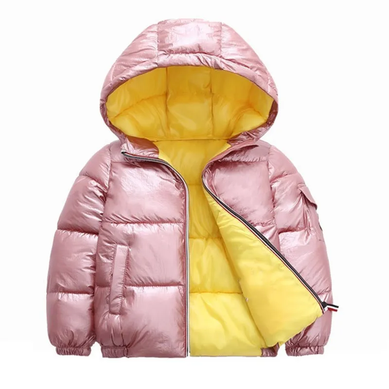 

Baby winter coat girl new warm cotton jacket pointed bow thick bread cotton coat jacket girl fur collar hooded kid coat jacket