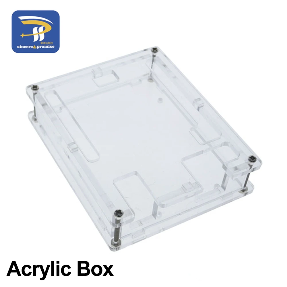 Sleek Transparent Black Acrylic Electronics Enclosure