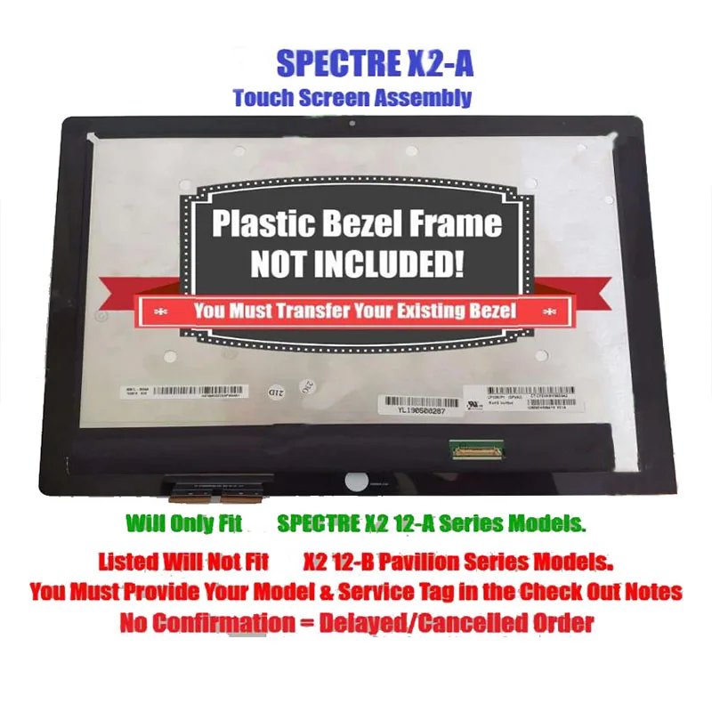 Assemblea Lcd Del Touch Screen Per Lo Spettro Di Hp X2-A