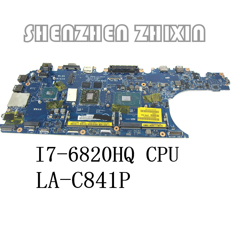 For Dell Latitude 3510 5570 E5570 Laptop Motherboard I7-6820hq Cpu Adp80  La-c841p Cn-0ccc27g With Graphic Card Mainboard - Laptop Motherboard -  AliExpress