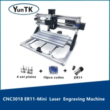 CNC 3018 ER11 Mini Laser Machine de Gravure Pcb Fraisage Bois Routeur, CNC GRBL Contrôleur Méta