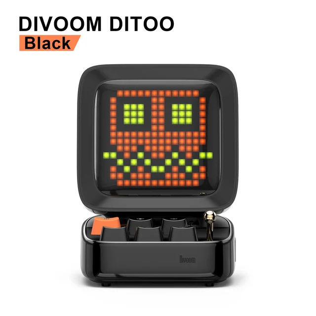 Divoom Ditoo plus ポータブルBluetoothスピーカー3.55インチLEDスクリーンピクセルディスプレイ、DSPワイヤレススピーカー APPコントロール、オーディオHD、メカニカルキーボード、ポートマイクロSD、バレンタインデープレゼント|Portable Speakers| -  AliExpress