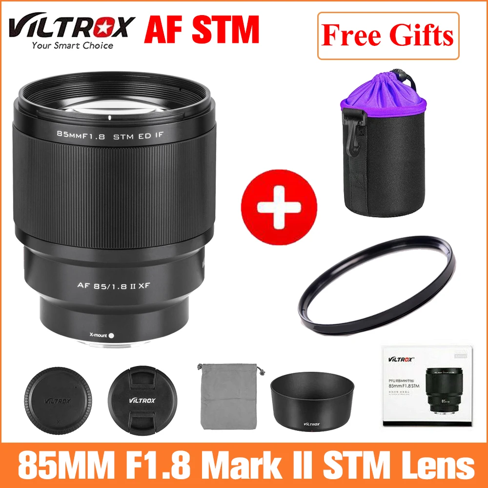 VILTROX 85 мм F1.8 II STM полная оправа объектива камеры AF Авто фокус линзы для Sony A7III A7II a6500