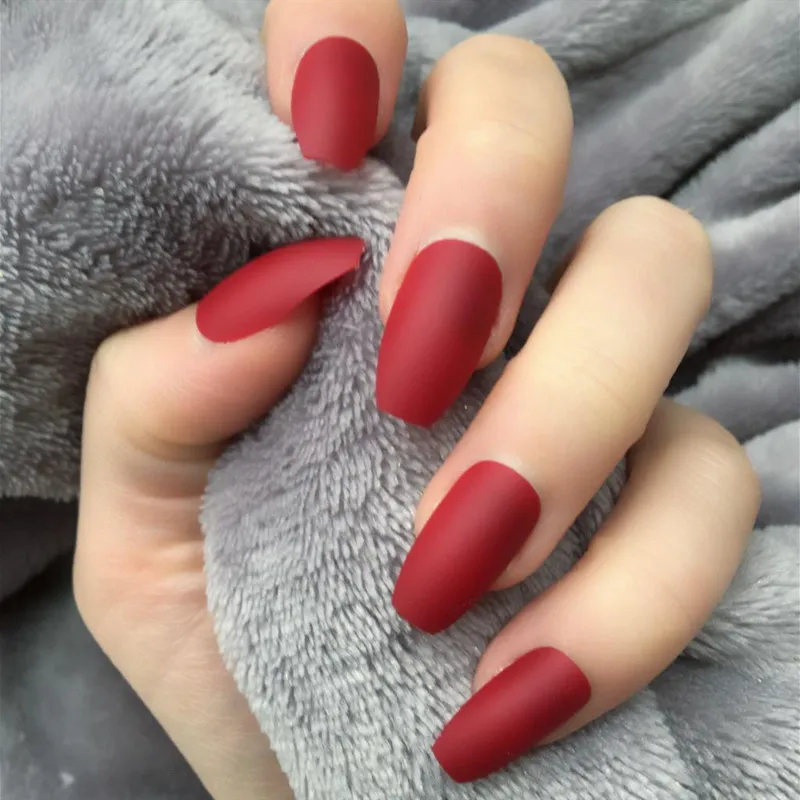 m13-594-5 Ombre гроб Nep Nagels короткие французские поддельные ногти балерина градиент нажмите на Takma Tirnak с искусственной Ongles Autocollant - Цвет: m13-594-5