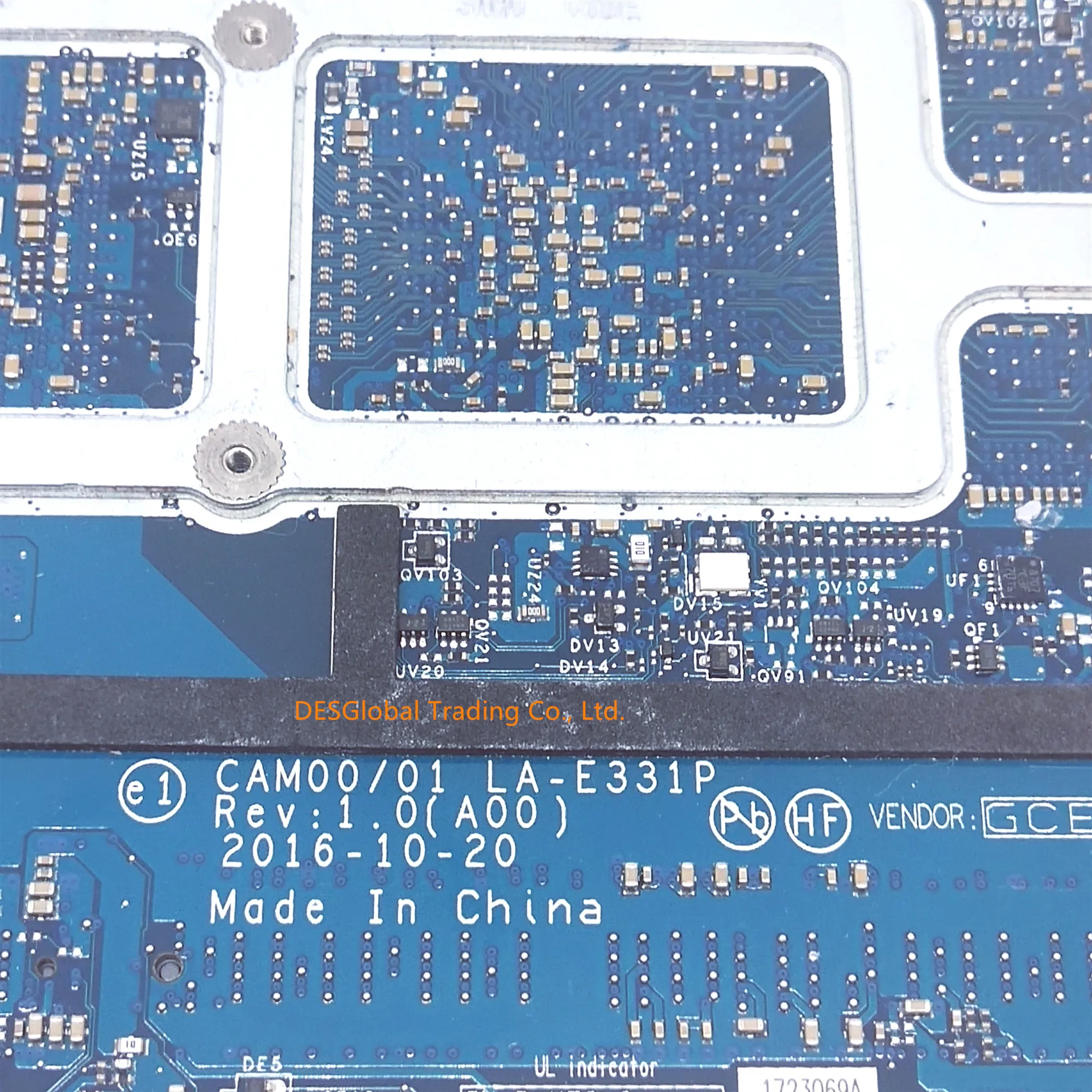 remarkable  For Dell XPS 9560 Laptop Motherboard i7-7700HQ SR32Q GTX 1050 CAM00/01 LA-E331P Mainboard Fully Tes