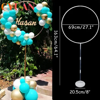 

CYUAN 1set 163x69cm Wide Circle Balloon Stand Arch For Wedding Decor Baby Shower Kids Birthday Party Background Decorative Props