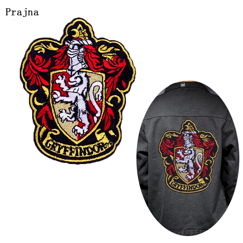 

Prajna Large Back Patches For Clothing Iron On Patch Stripes Embroidered Patches Cartoon Decor Washable Snake Eagle Applique F