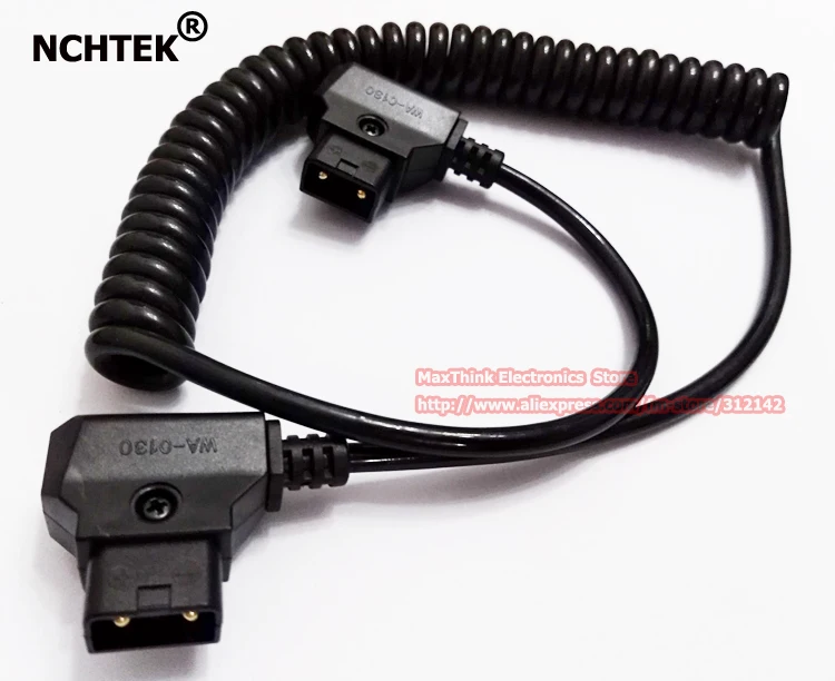 NCHTEK D-TAP Штекерный растягивающийся пружинный кабель для DSLR Rig Батареи Anton Bauer Dtap 2Pin