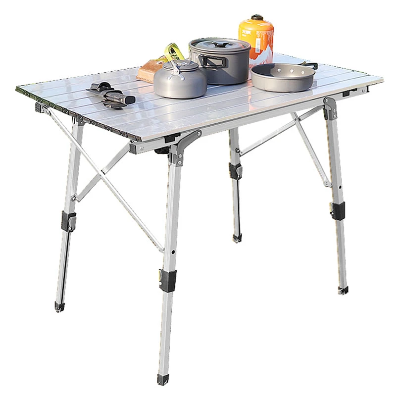【ブランド】 Aluminum Camping Table RollUp Picnic Table Lightweight Patio