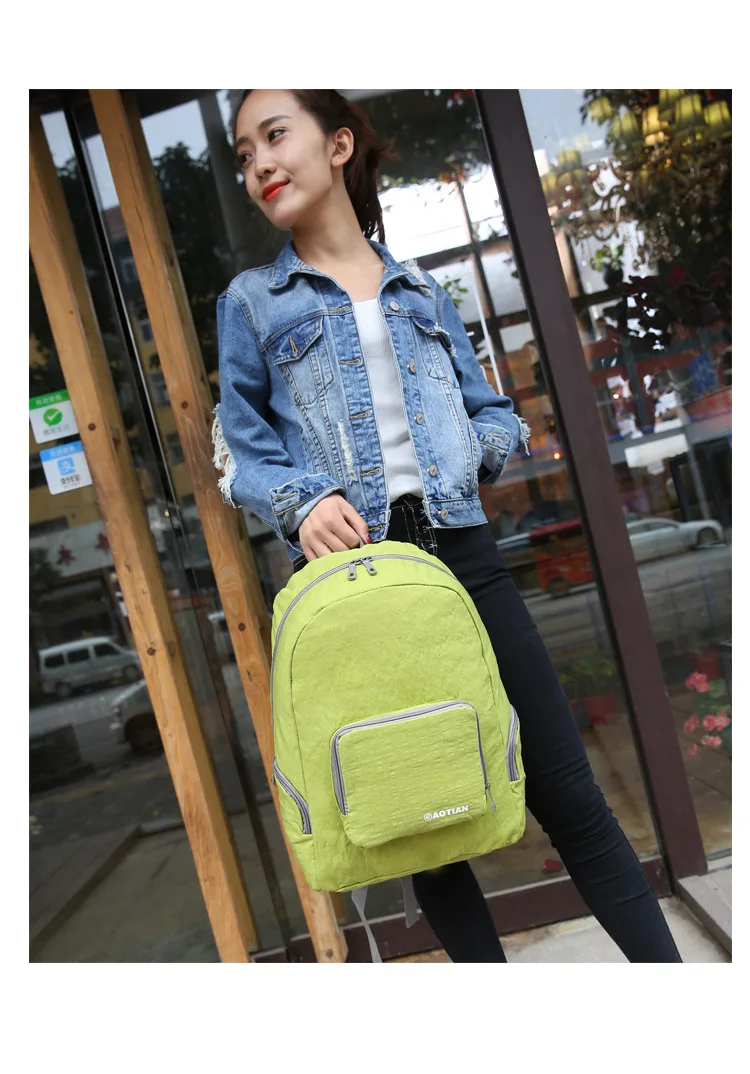 New Style Outdoor Folding Backpack AOTIAN Waterproof Nylon Ultra-Light Storgage Bag Manufacturers 1074