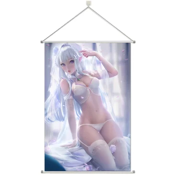 

Anime Emilia Re-Zero Personalize Customer Made Alloy Fabric Wall Poster Scroll 60x90cm 24x36inches