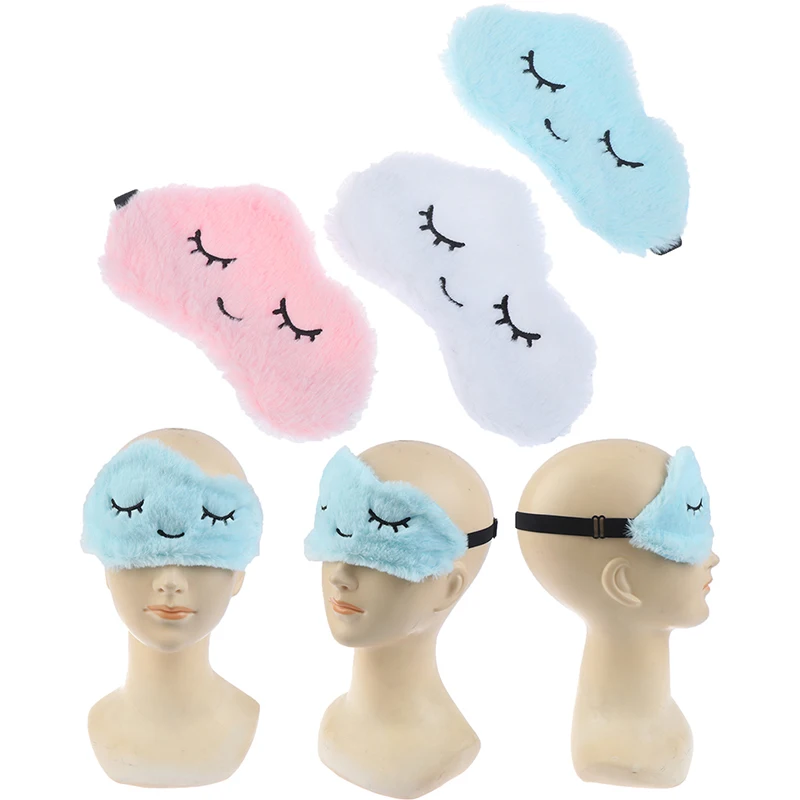 1PCS Cute Plush Cloud Shape Sleep Eyemask Sleeping Eye Cover Cartoon Travel Rest Eye Shade Eye Patch Blindfold Sleep Aid