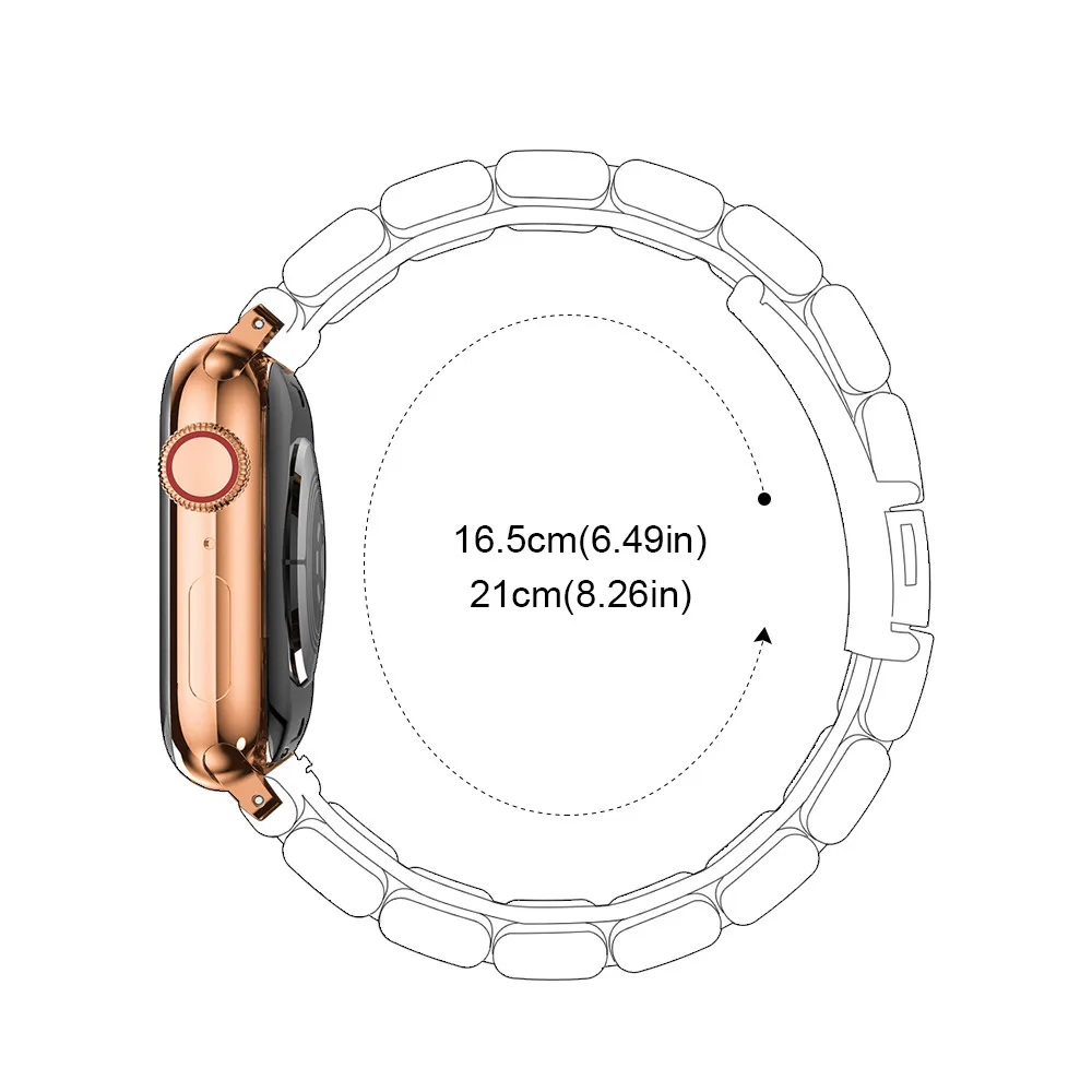 Для Apple Watch полосы 38 мм 42 мм легкий полимерный браслет из нержавеющей стали с металлической пряжкой браслет ремешок для Apple серии 1 2 3 4