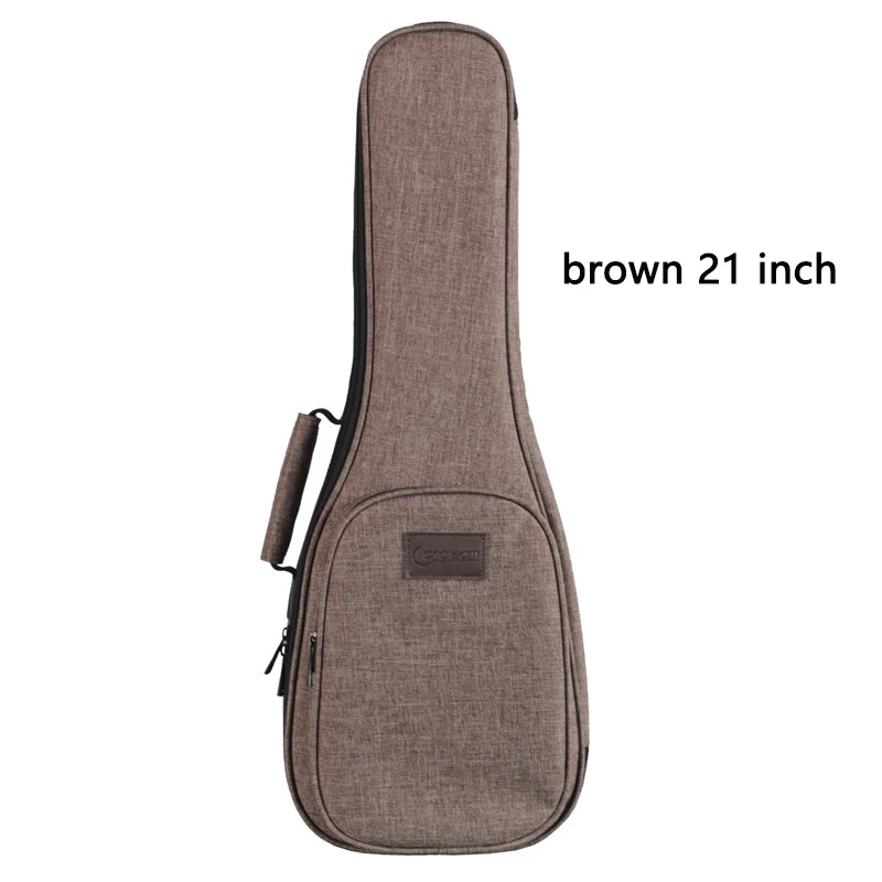 Brown 21 inch Укулеле сумка рюкзак сумка утолщенная сопрано концертный тенор 21 23 26 дюймов Размер Ukelele Мини Аксессуары для гитары Gig - Color: Brown 21 inch
