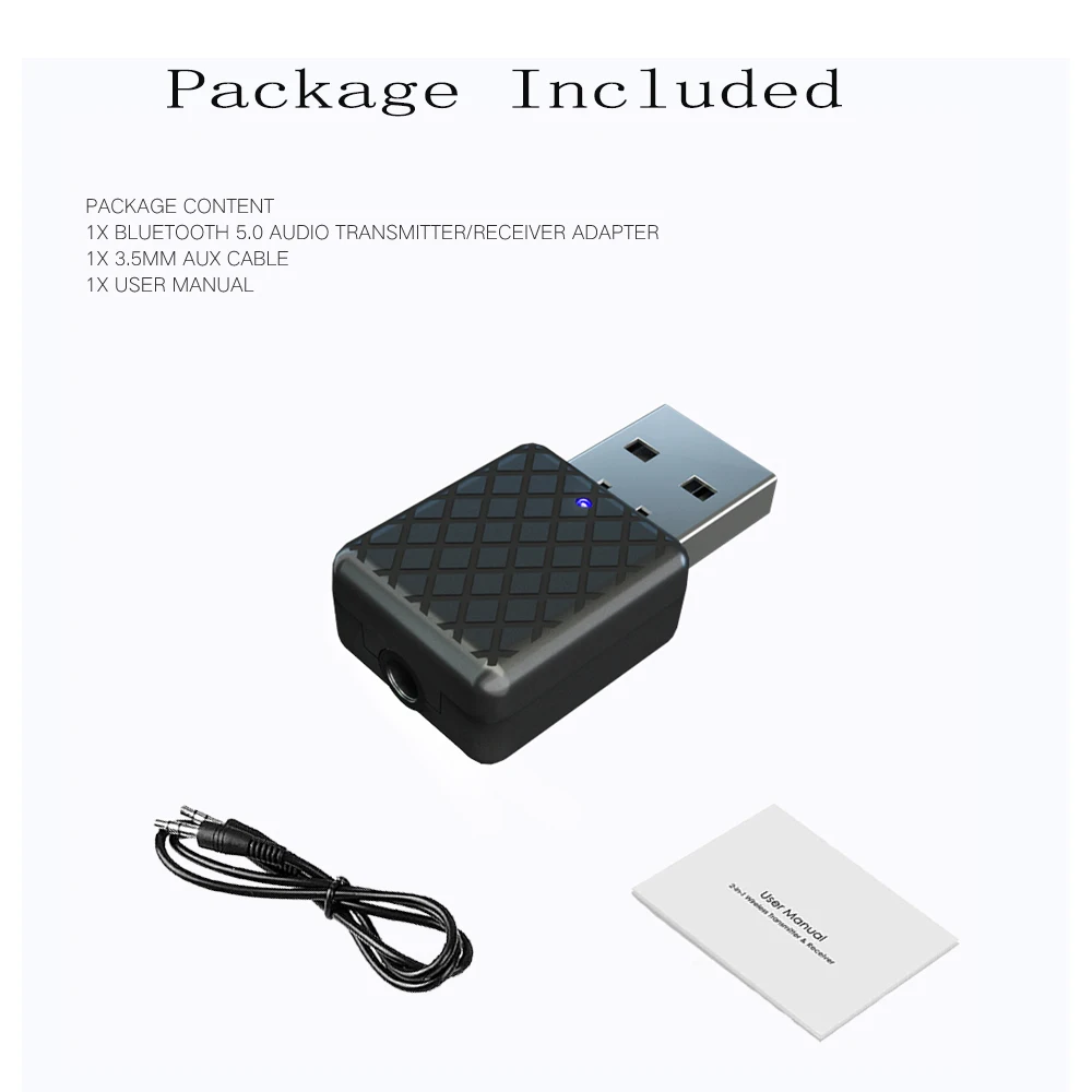 Bluetooth Receiver Transmitter Mini 3.5mm AUX Stereo Bluetooth 5.0 Audio Transmitter for TV PC Wireless Adapter for Car with RCA