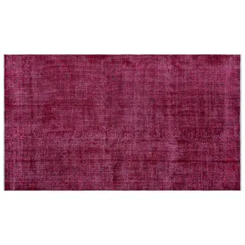

Handmade Fuchsia Vintage Overdyed Turkish Area Rug 146x255 Cm-4'9''X8'4''
