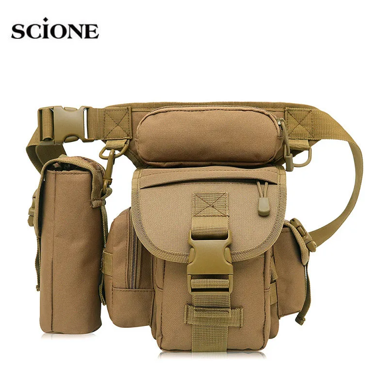  Men Drop Leg Bag Waist Bags Fanny Pack Belt Hip Bum Military Shoulder Bags Backpack Tactical Campin - 32950259844
