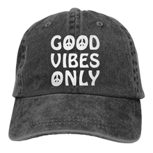 Good Vibes Only Casquette, Черная мужская и женская джинсовая бейсболка, регулируемая бейсболка для гольфа